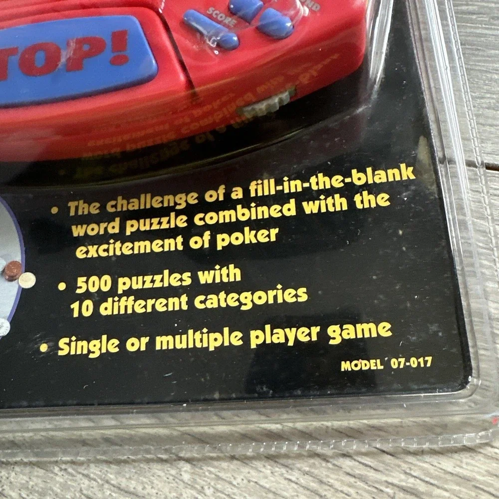 Tiger Electronics STOP! Word Game Unisex OS Red NEW Vintage 1998 Handheld 07-017
